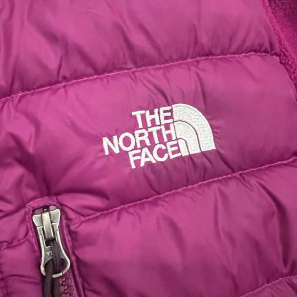 The North Face Fleece Puffer Jacket Women’s M Never Denali Pink 550 Goose Down - Picture 3 of 12